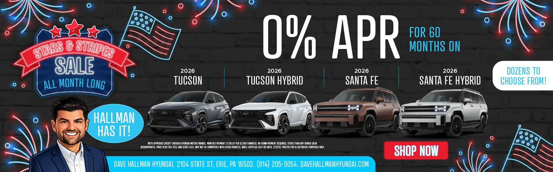 0% APR FOR 60 MONTHS ON 2026 Tucson, 2026 Tucson Hybrid, San