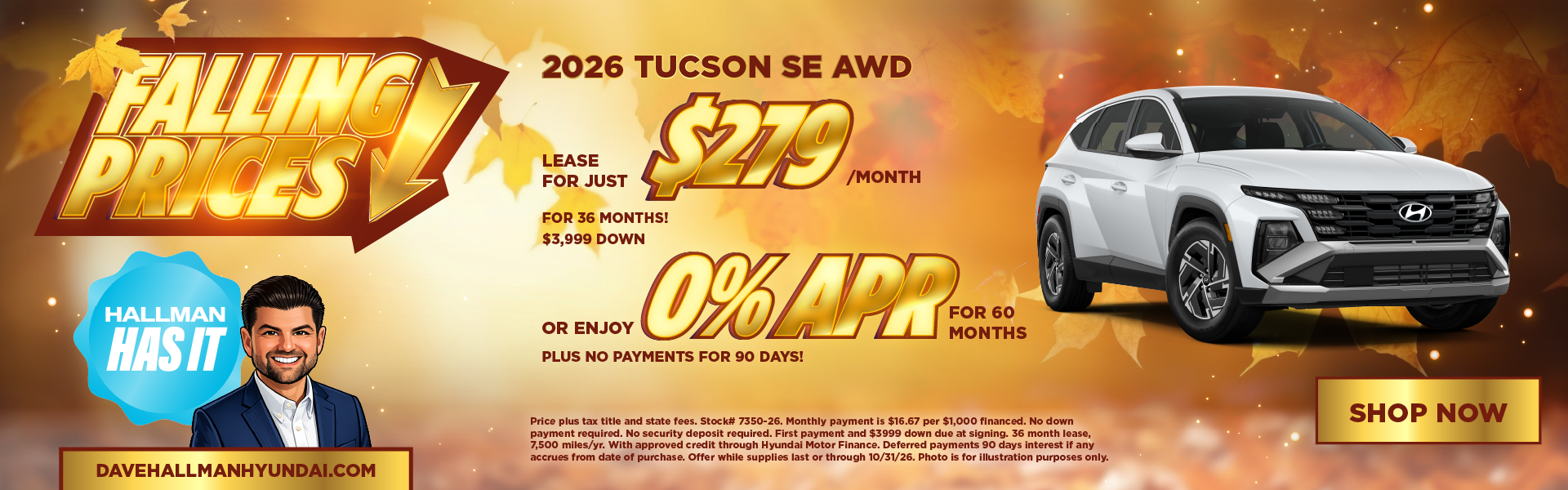 2026 Tucson SE AWD LEASE FOR JUST $279/Month for 36 Months!