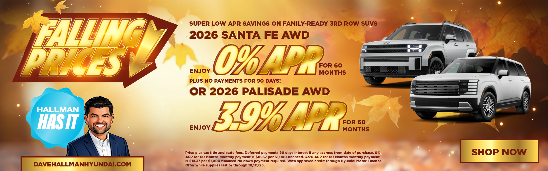 Super low APR savings on Family-Ready 3rd row SUVs
