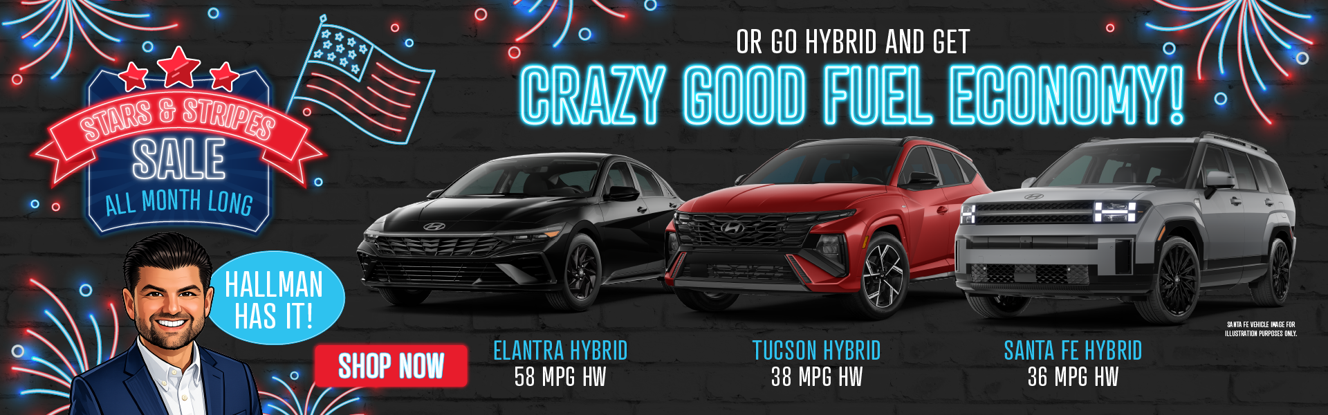 Elantra Hybrid, Tucson Hybrid, Santa FE Hybrid