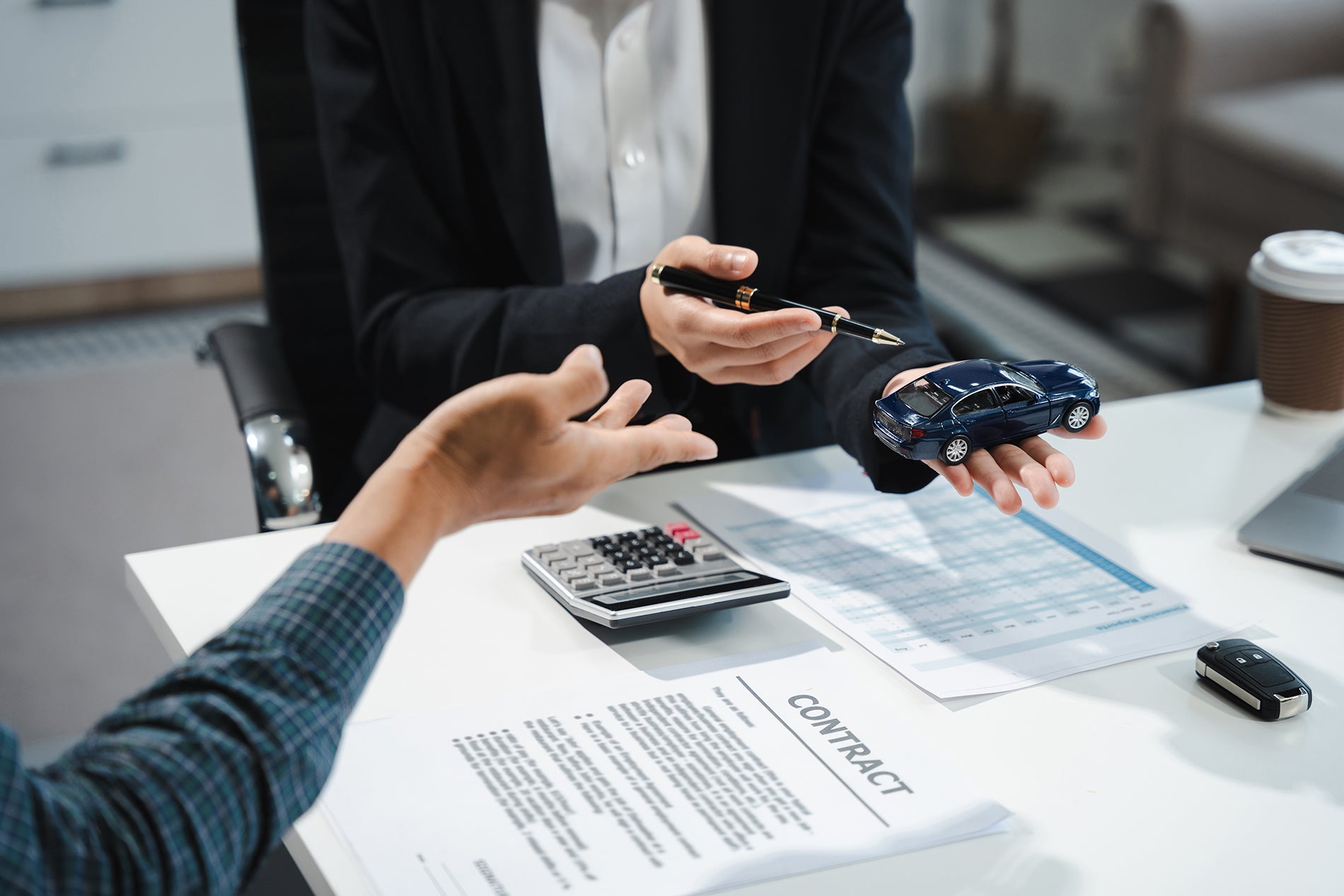 Discussing a down payment at Dave Hallman Hyundai